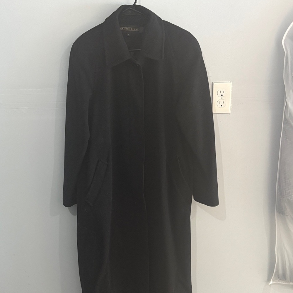 Kristen Blake Elegant Black Trench Coat